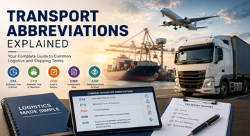 Transportmanager prüft Logistikabkürzungen und Informationen zur Sendungsverfolgung in einem modernen europäischen Logistikbüro